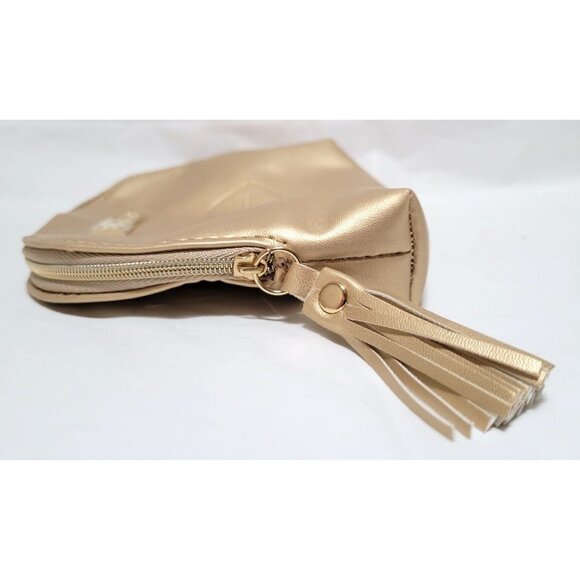 SeneGence Gold Kiss Cosmetic Makeup Bag With Gold Tassel and Zipper - Picture 5 of 7